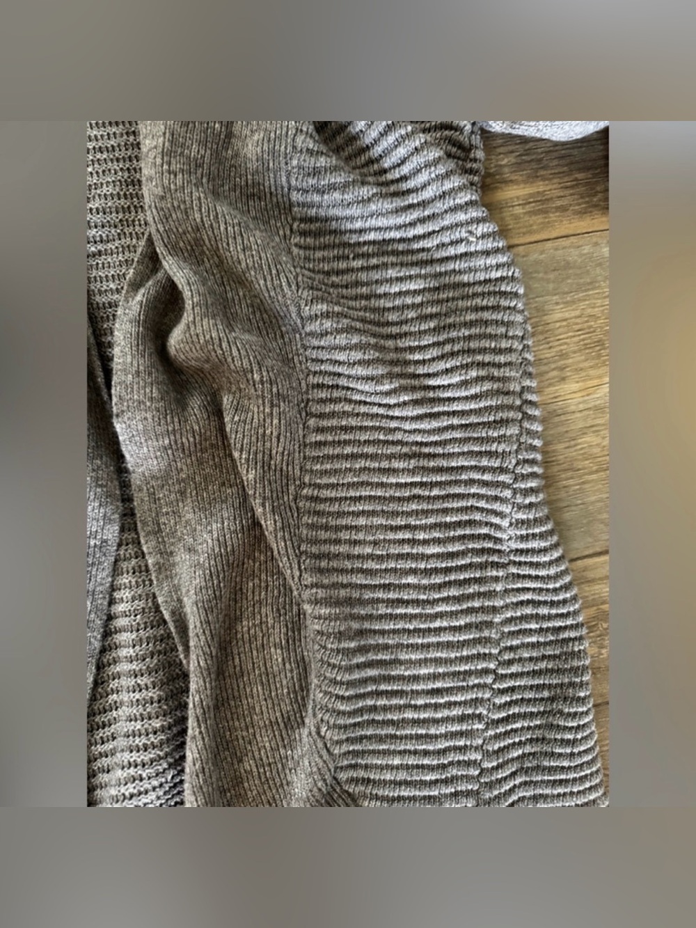 Dynamite Ribbed Draped Open Front Cardigan - Picture 2 of 2
